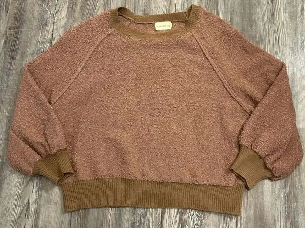 Dreamers Textured Knit Pullover Sweater Size S/M